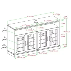 Clearance Kirklands Home Brushed Window Pane TV Stand White