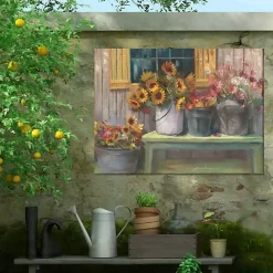 Best Kirklands Home Buckets of Floral Bliss Outdoor Canvas Art Print