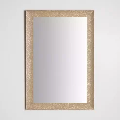 Outlet Kirklands Home Buff Textured Astrid Profile Mirror