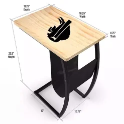 Best Kirklands Home Buffalo Bills Wood C-Table Tan