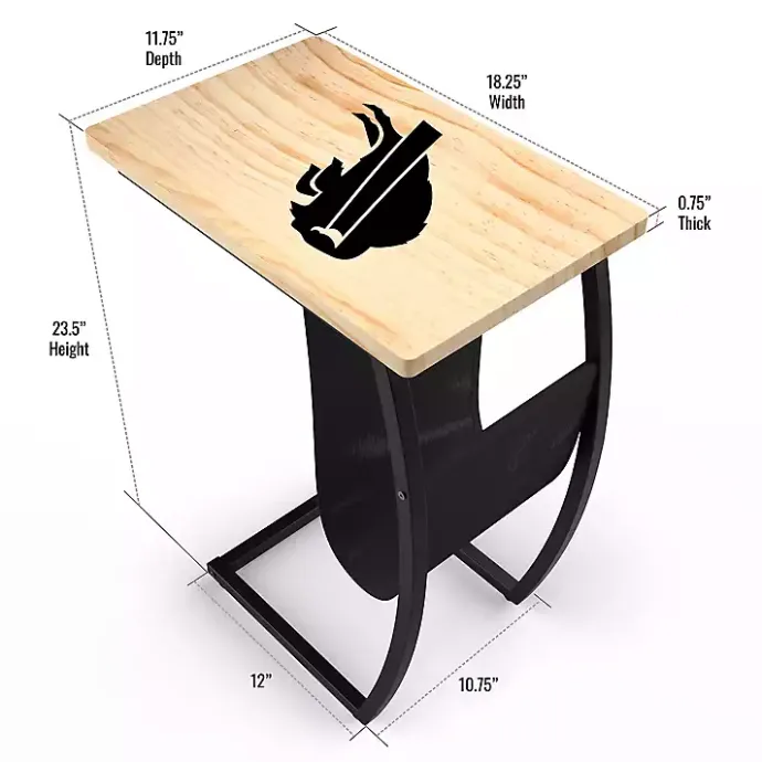 Best Kirklands Home Buffalo Bills Wood C-Table Tan