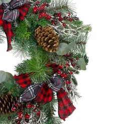 Sale Kirklands Home Buffalo Check Plaid Ribbon Holiday Wreath