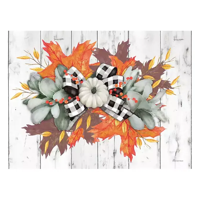 Best Kirklands Home Buffalo Check Pumpkin Swag Canvas Art Print