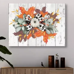 Best Kirklands Home Buffalo Check Pumpkin Swag Canvas Art Print
