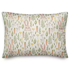 Kirklands Home Bunnies and Carrots Lumbar Pillow