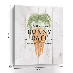 Kirklands Home Bunny Bait Carrot Canvas Art Print