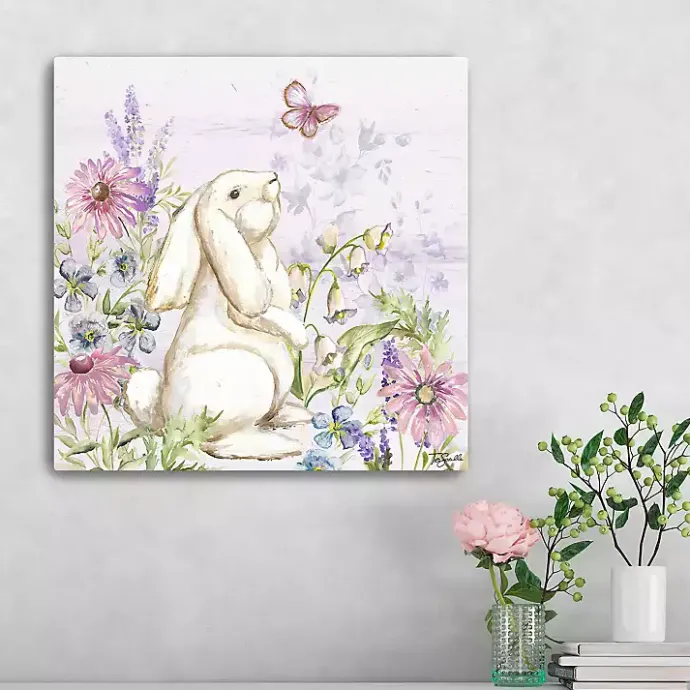 Online Kirklands Home Bunny Butterfly Trail I Canvas Art Print