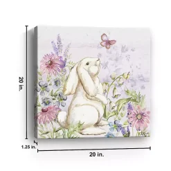 Online Kirklands Home Bunny Butterfly Trail I Canvas Art Print