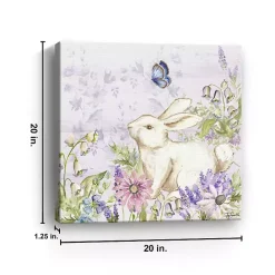 Sale Kirklands Home Bunny Butterfly Trail II Canvas Art Print