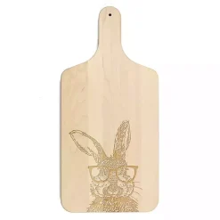 Online Kirklands Home Bunny Glasses Maple Cutting Board Tan