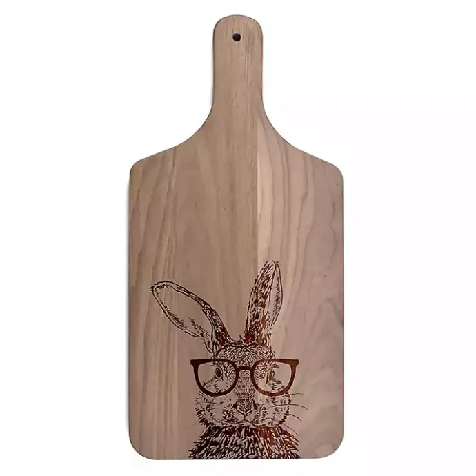 Best Kirklands Home Bunny Glasses Walnut Cutting Board Brown