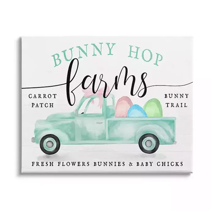 Outlet Kirklands Home Bunny Hop Farm Framed Easter Wall Art