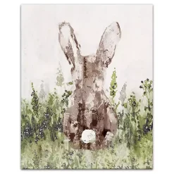 Hot Kirklands Home Bunny in Grass Canvas Art Print