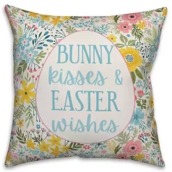 Hot Kirklands Home Bunny Kisses and Easter Wishes Pillow Multi