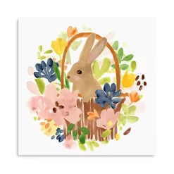 Hot Kirklands Home Bunny Meadow Scene Canvas Art Print