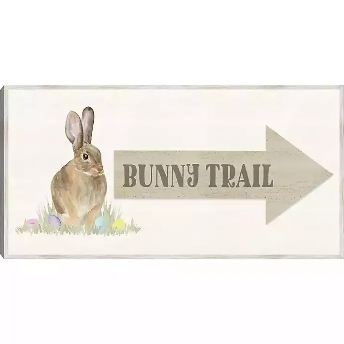 New Kirklands Home Bunny Trail Arrow Easter Canvas Wall Art