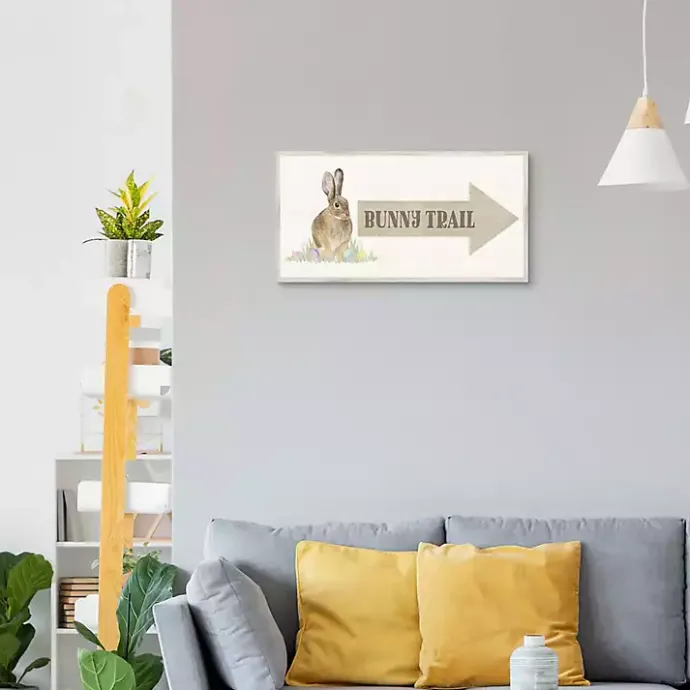 New Kirklands Home Bunny Trail Arrow Easter Canvas Wall Art
