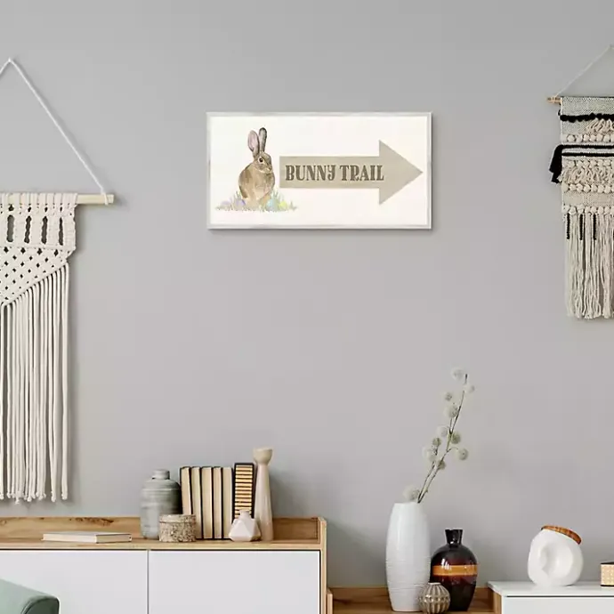 New Kirklands Home Bunny Trail Arrow Easter Canvas Wall Art