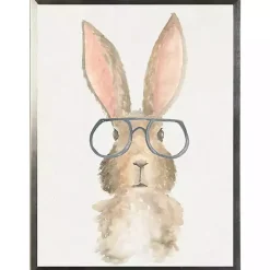 Online Kirklands Home Bunny Wearing Glasses Framed Art Print