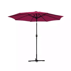 Discount Kirklands Home Burgundy 9 ft. Hand Crank Tilt Umbrella Red