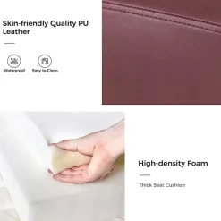 New Kirklands Home Burgundy Faux Leather Accent Chair Red