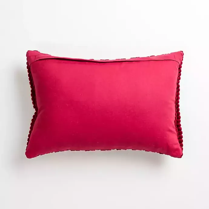 Online Kirklands Home Burgundy Jules Velvet Cord Lumbar Pillow Red
