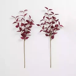 Clearance Kirklands Home Burgundy Leaves Stems, Set of 2 Red