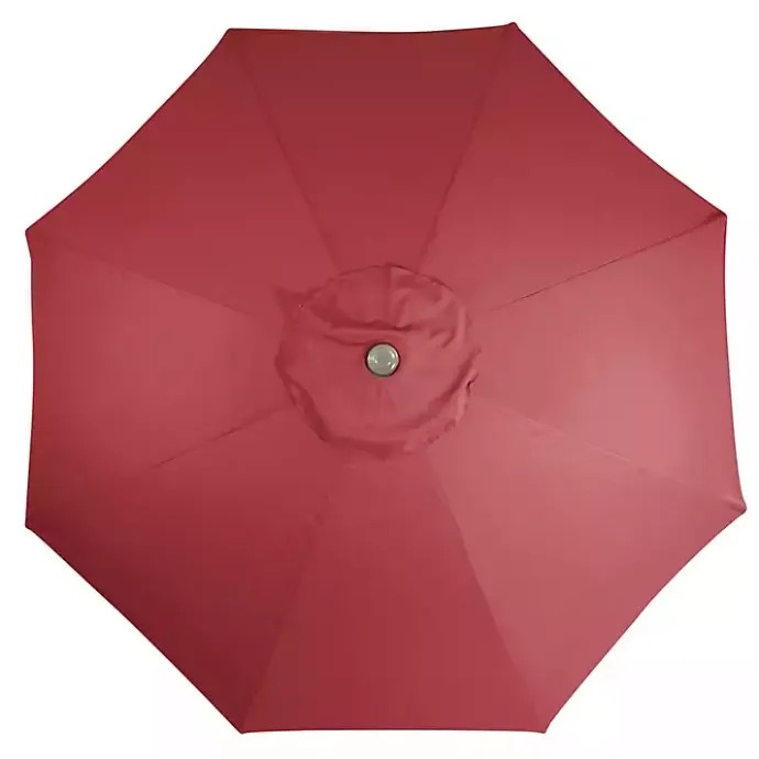 New Kirklands Home Burgundy Tilt Hand Crank Outdoor Umbrella