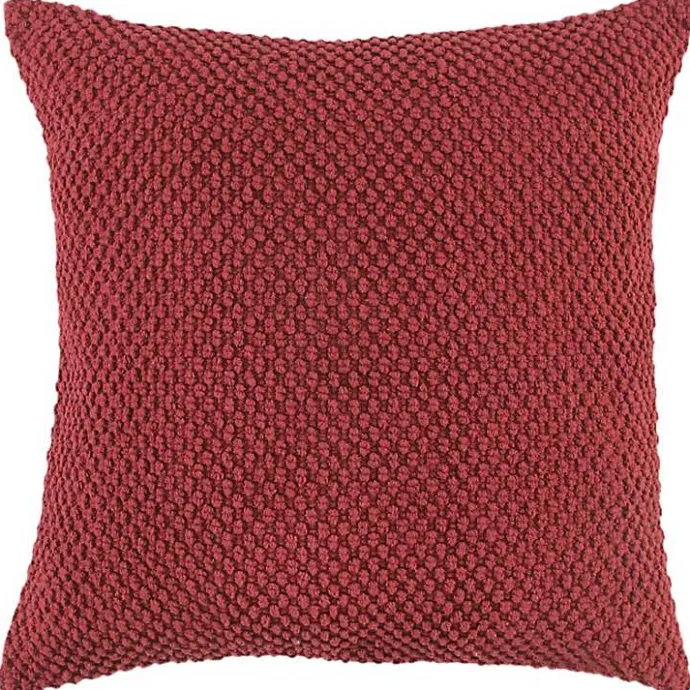 Online Kirklands Home Burgundy Woven Nubby Pillow Red