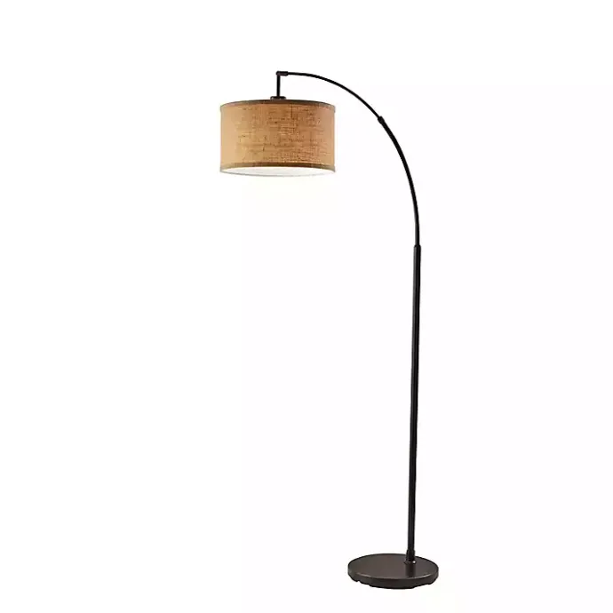 Hot Kirklands Home Burlap Arc Floor Lamp Tan
