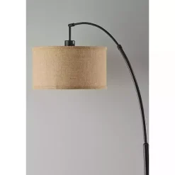 Hot Kirklands Home Burlap Arc Floor Lamp Tan