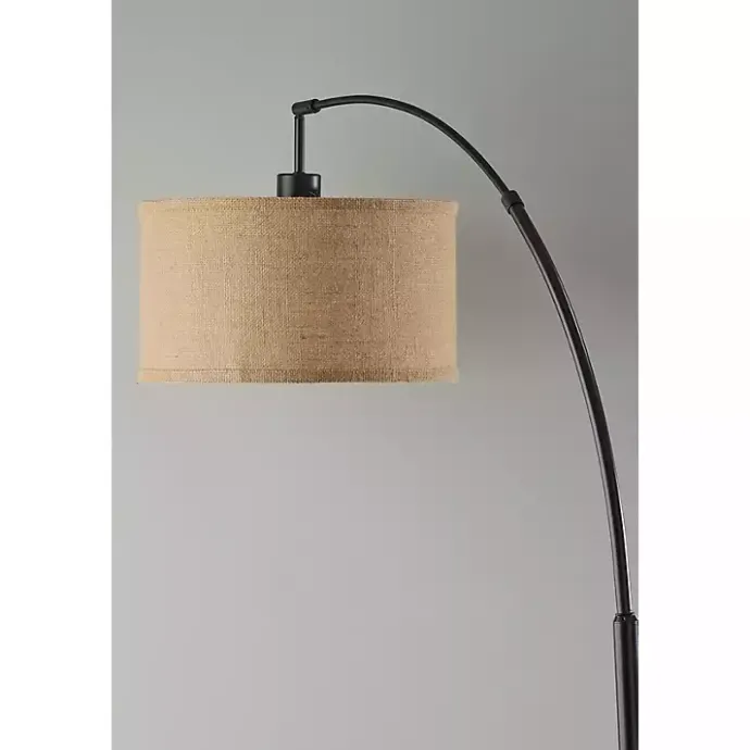 Hot Kirklands Home Burlap Arc Floor Lamp Tan