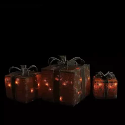 Best Kirklands Home Burlap Snowflake Pre-Lit Christmas Gifts, Set of 3