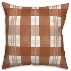 Sale Kirklands Home Burnt Orange Plaid Harvest Throw Pillow