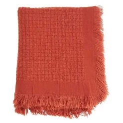 Best Kirklands Home Burnt Waffle Weave Throw Blanket Orange