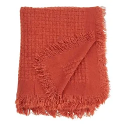 Best Kirklands Home Burnt Waffle Weave Throw Blanket Orange