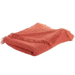 Best Kirklands Home Burnt Waffle Weave Throw Blanket Orange