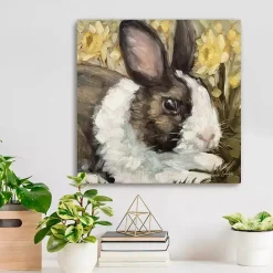 Sale Kirklands Home Buttercup Bunny Canvas Art Print