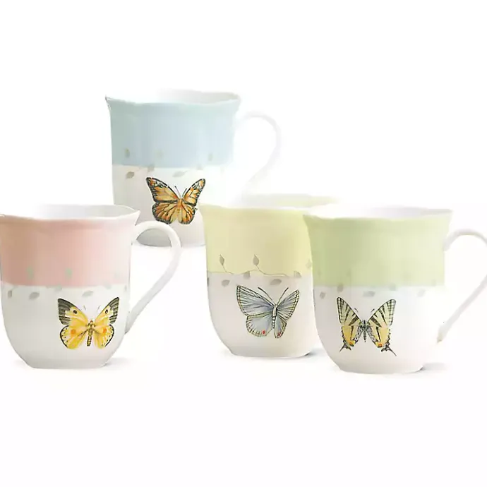 Sale Kirklands Home Butterfly Meadow Mugs, Set of 4