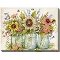 Best Kirklands Home Buzzing Bouquets Outdoor Canvas Art Print Multi