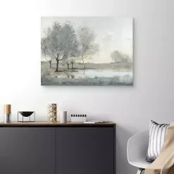 Online Kirklands Home By the Pond II Canvas Art Print Gray