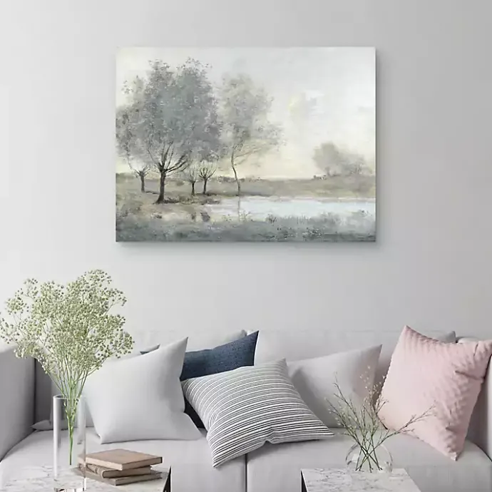 Online Kirklands Home By the Pond II Canvas Art Print Gray