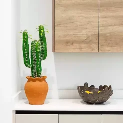 Outlet Kirklands Home Cactus in Terracotta Planter Green