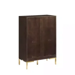 Discount Kirklands Home Cadence Gold Record Storage Bookcase