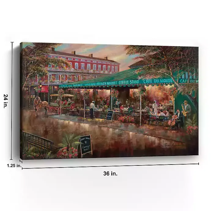 Outlet Kirklands Home Café du Monde Canvas Art Print, 36x24 in.