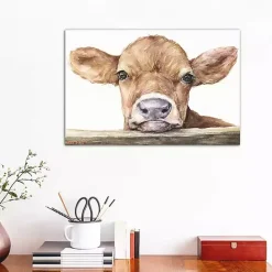 Online Kirklands Home Calf Canvas Art Print, 26x18 Brown