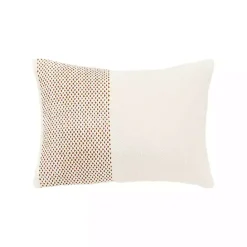 Discount Kirklands Home Camel Dotted Colorblock Throw Pillow