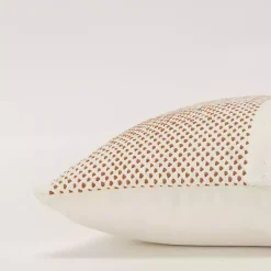 Discount Kirklands Home Camel Dotted Colorblock Throw Pillow