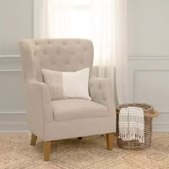 Discount Kirklands Home Camel Dotted Colorblock Throw Pillow