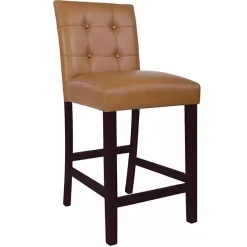 New Kirklands Home Camel Faux Leather Jeremy Counter Stools, Set of 2 Brown